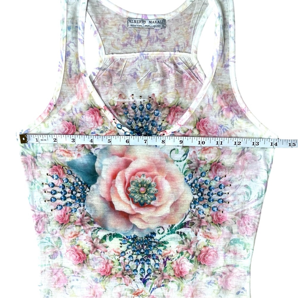 Alberto Makali floral artsy graphic tank top Whimsigoth Fairy - Picture 2 of 5